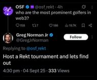 Screenshot from Norman Jr's X timeline / X: @GregJrNorman